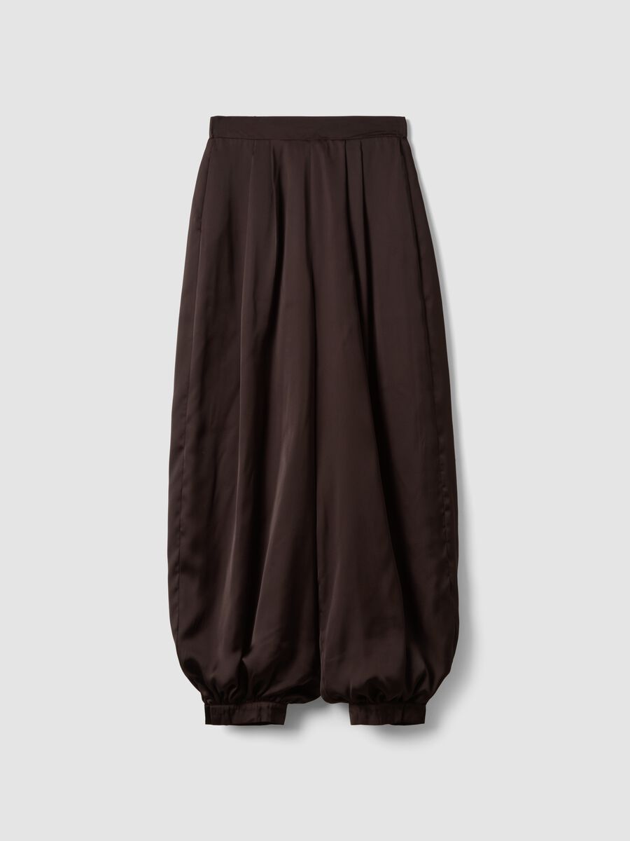 Brown baggy-fit trousers with elasticated cuffs_3
