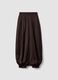 Brown baggy-fit trousers with elasticated hems_3