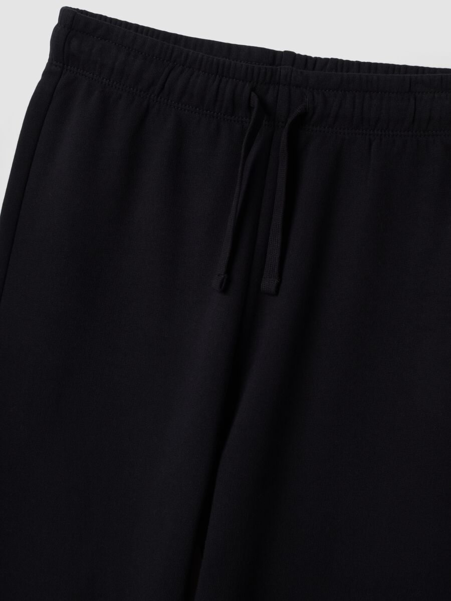 Pantaloni jogger blu in puro cotone organico_1