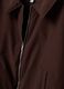 Giacca marrone regular fit con zip e collo ampio_5