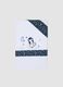 White and blue pure cotton baby sheet with penguin print_0