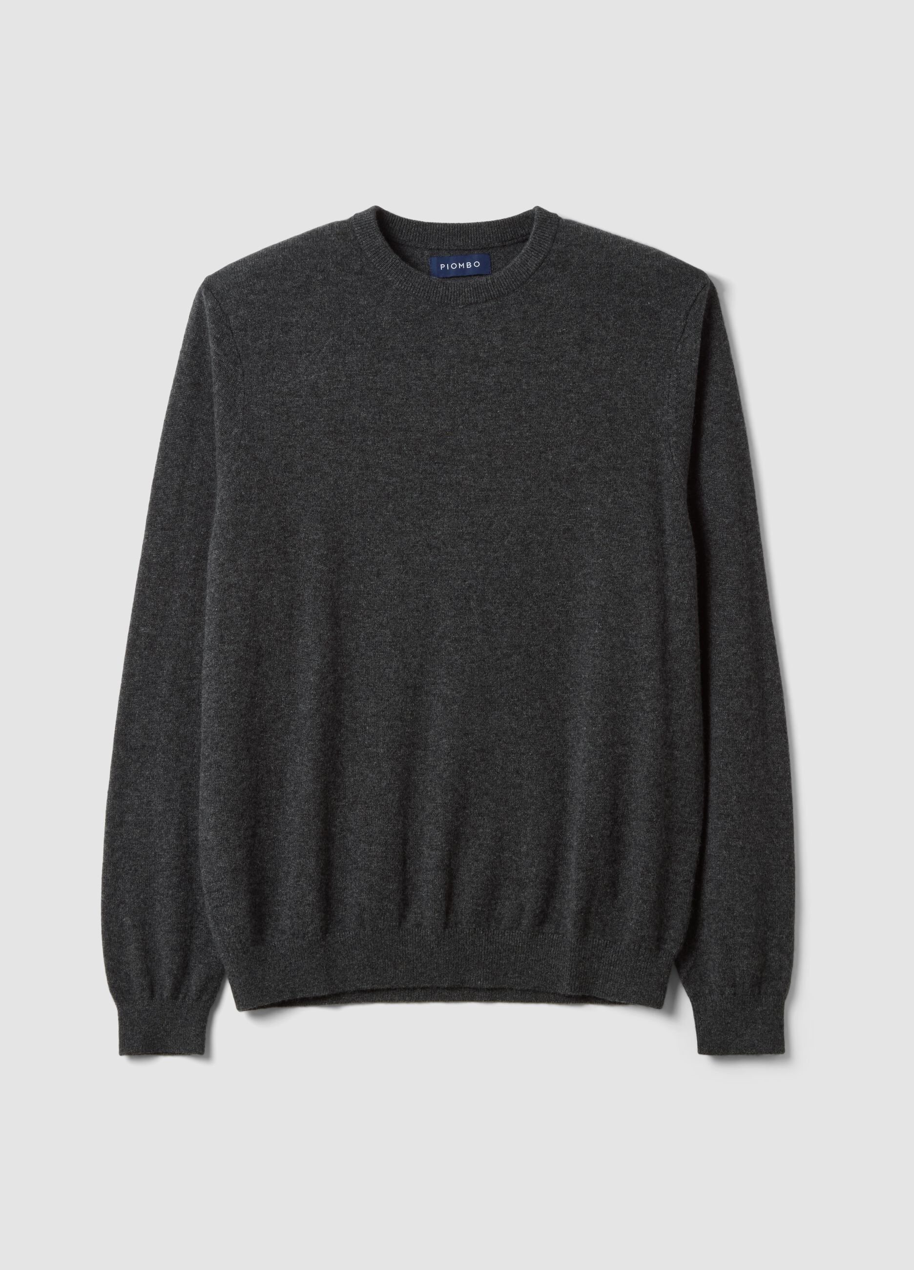 Grey pure cashmere jumper, regular fit