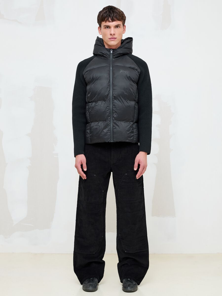 Black Padded Knit Jacket_2