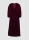 Abito rosso bordeaux in tessuto elasticizzato con zip_0