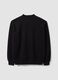 Black cotton-blend sweatshirt with front logo_6