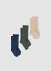3-pack of multicolour long socks in stretch organic cotton_0