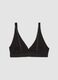Reggiseno nero in cotone organico elasticizzato a triangolo_1