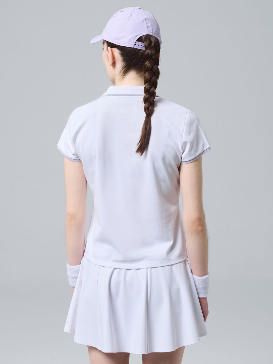 White ALTAVIA COURT sports polo in stretch cotton_3