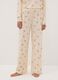 Cream-white stretch fabric crew-neck pyjamas_2