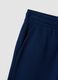 Pantaloni jogger blu in misto cotone organico e viscosa_7