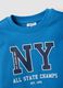 Blue pure cotton crew-neck tracksuit set for boys_2