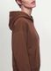 Brown cotton-blend hoodie with a regular fit_0
