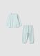 White organic cotton crew-neck pyjamas_0
