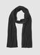 Grey and black knitted wool-blend scarf_0