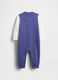 Blue cotton blend romper for newborn_1