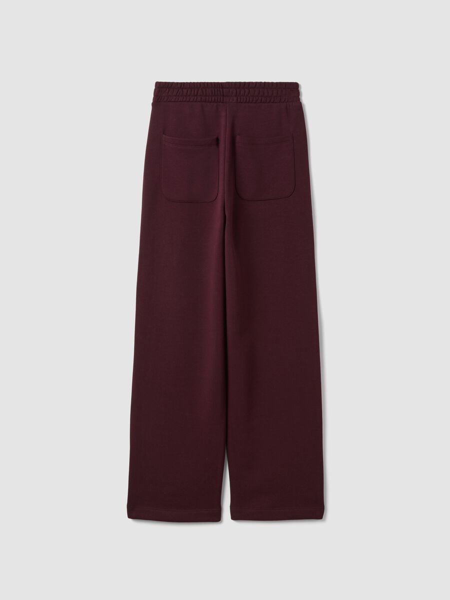 Purple cotton-blend straight-fit trousers_2