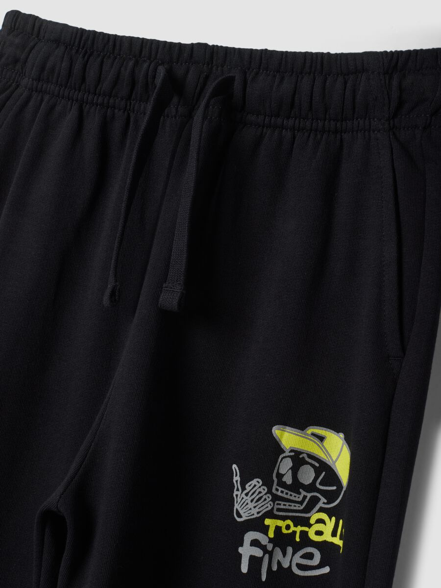 Black pure cotton joggers_2