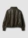Green viscose-blend jacket with zip and belt_2