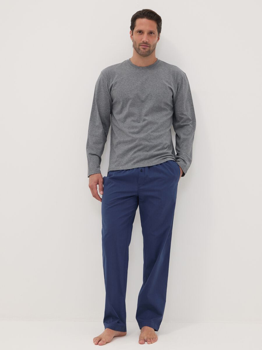 Blue organic cotton pyjama trousers_0