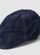 Coppola blu navy in puro cotone a costine_1