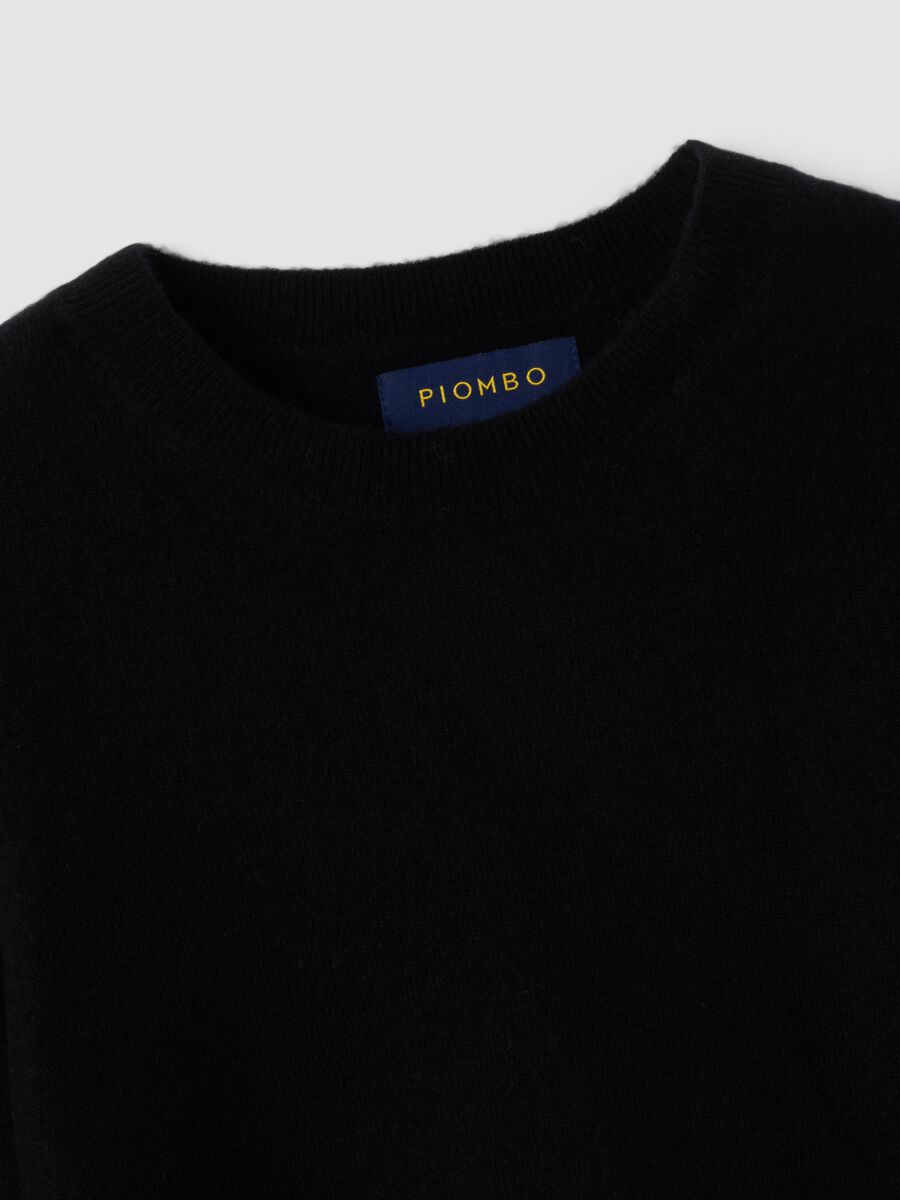 Black pure wool crew-neck jumper_1
