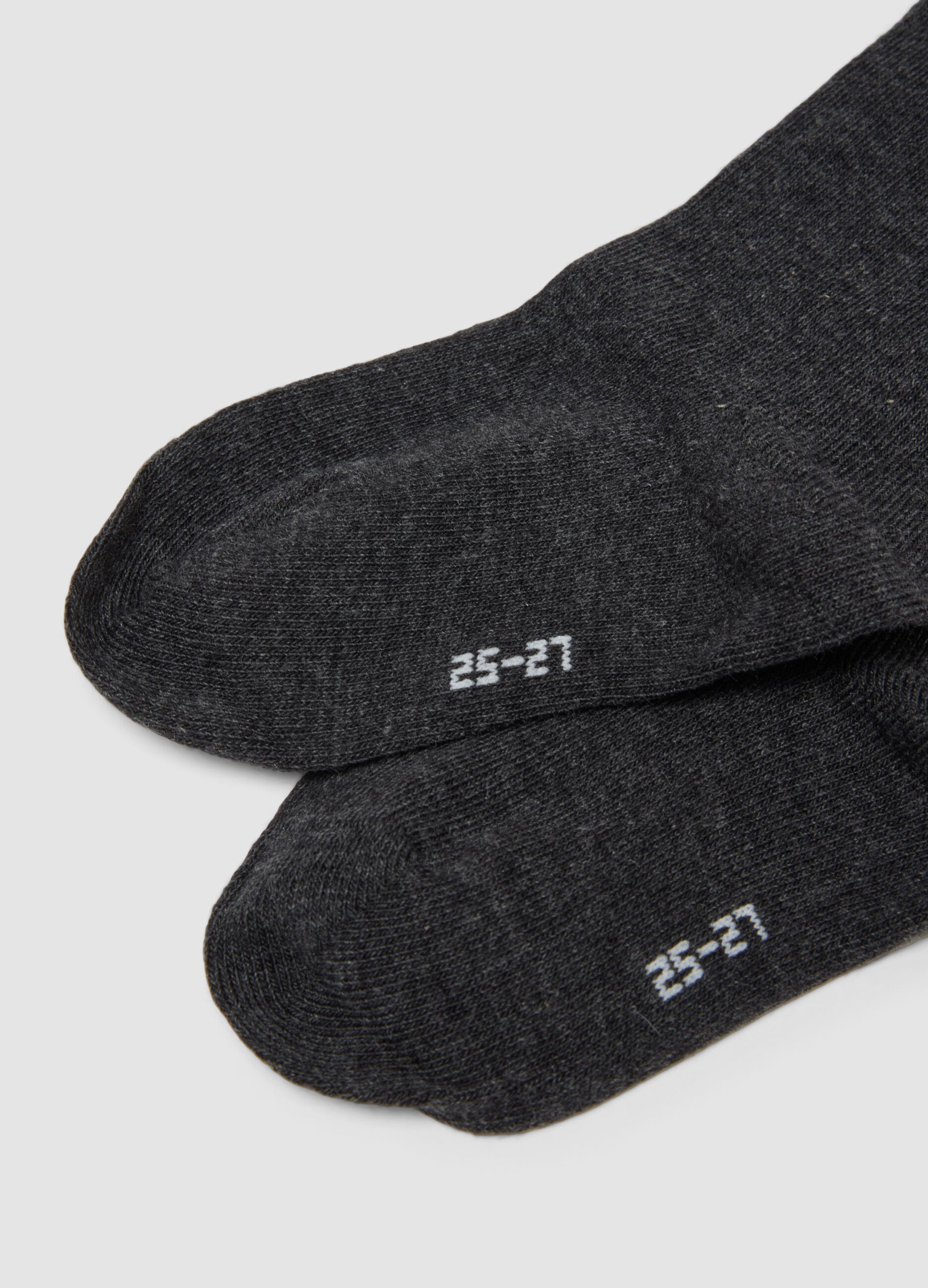 Multipack of five multicolour long socks in stretch organic cotton