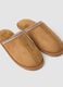 Brown cosy home slippers with warm lining_1