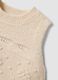 Gilet bianco in maglia con motivo in rilievo per bimba_3