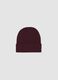 Red jersey knit beanie with turn-up cuff_0