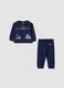 Blue pure cotton jogger set with sporty print_0