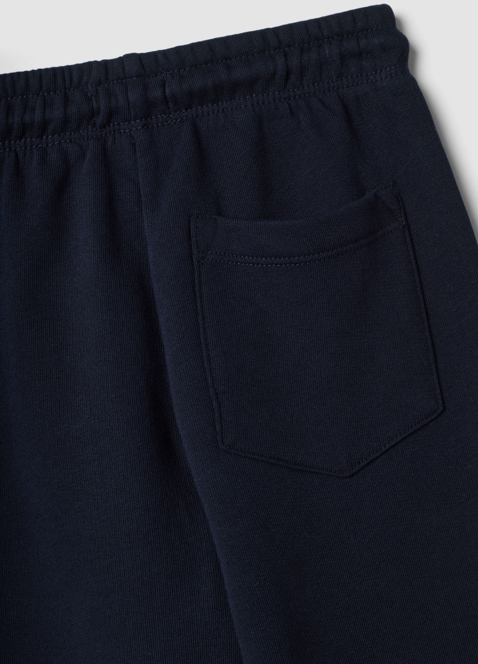 Pantaloni jogger blu in puro cotone organico