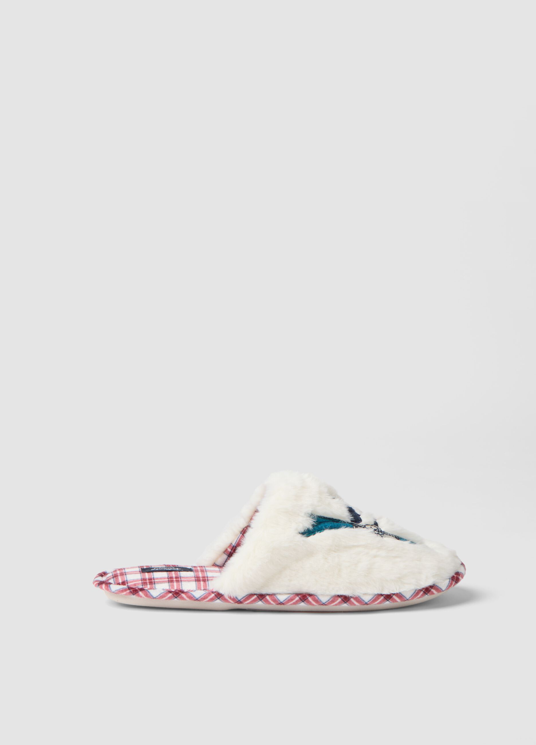 Pantofole rosa a quadri a tema Mickey & Friends