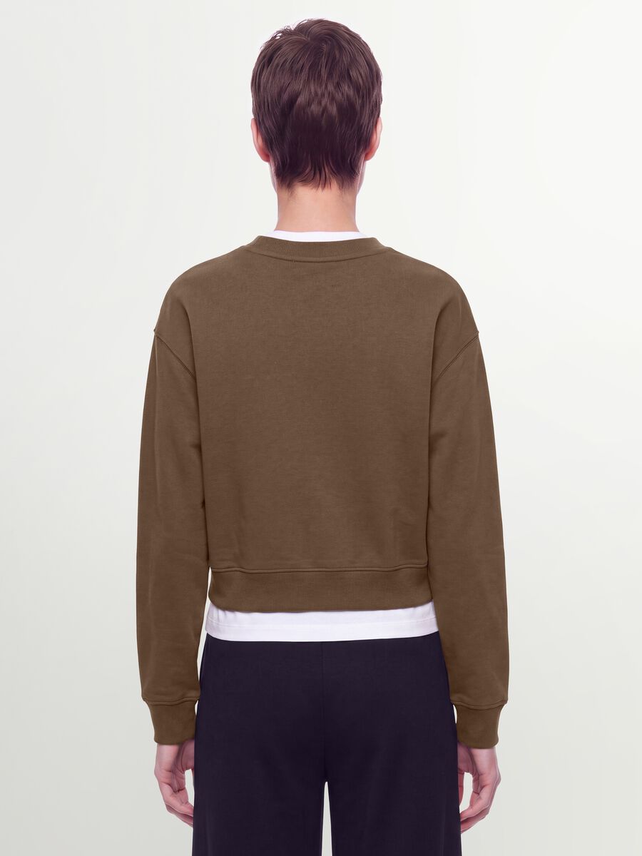 Green regular-fit crew-neck cotton-blend sweatshirt_2