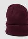 Red jersey knit beanie with turn-up cuff_2