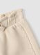 Beige wide-leg cotton-blend trousers_3