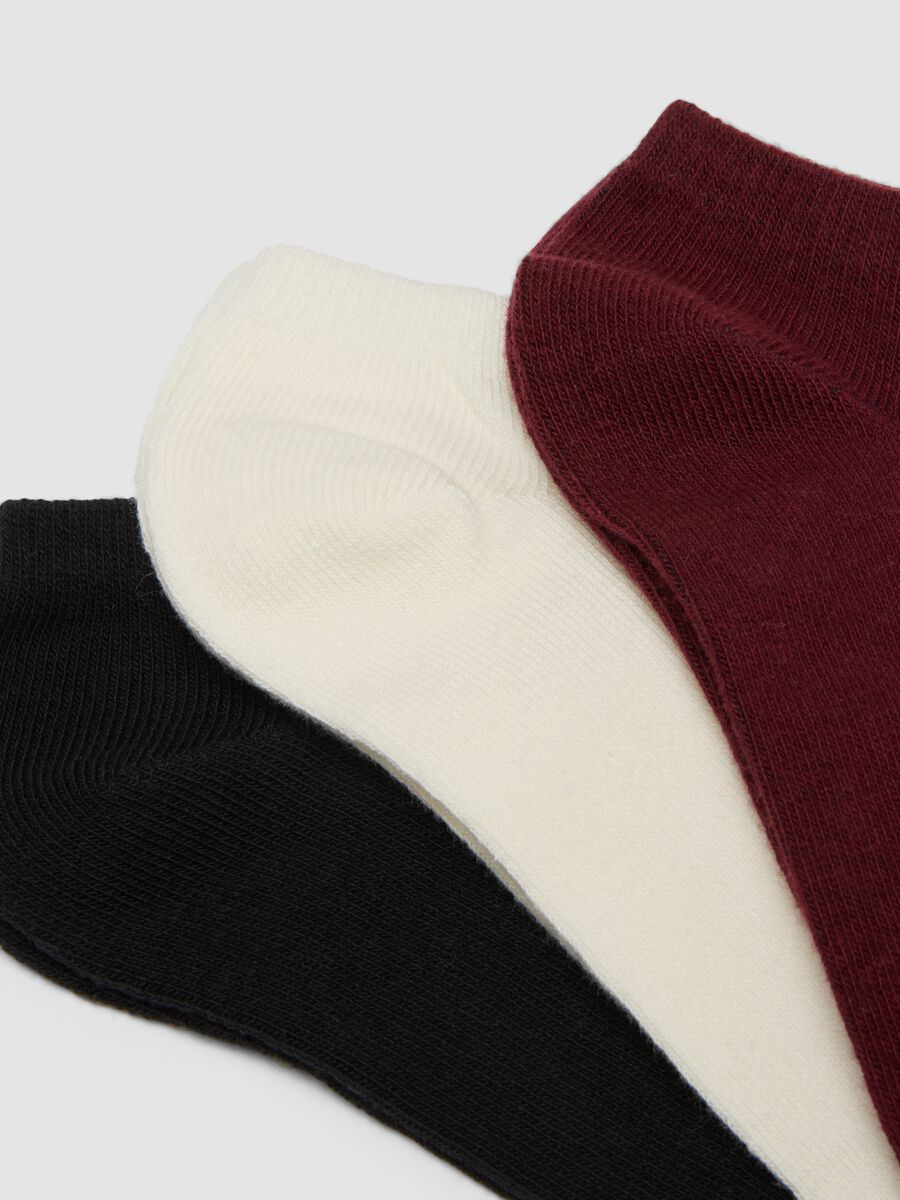 Five-pack of multicolour short socks in organic cotton blend_2