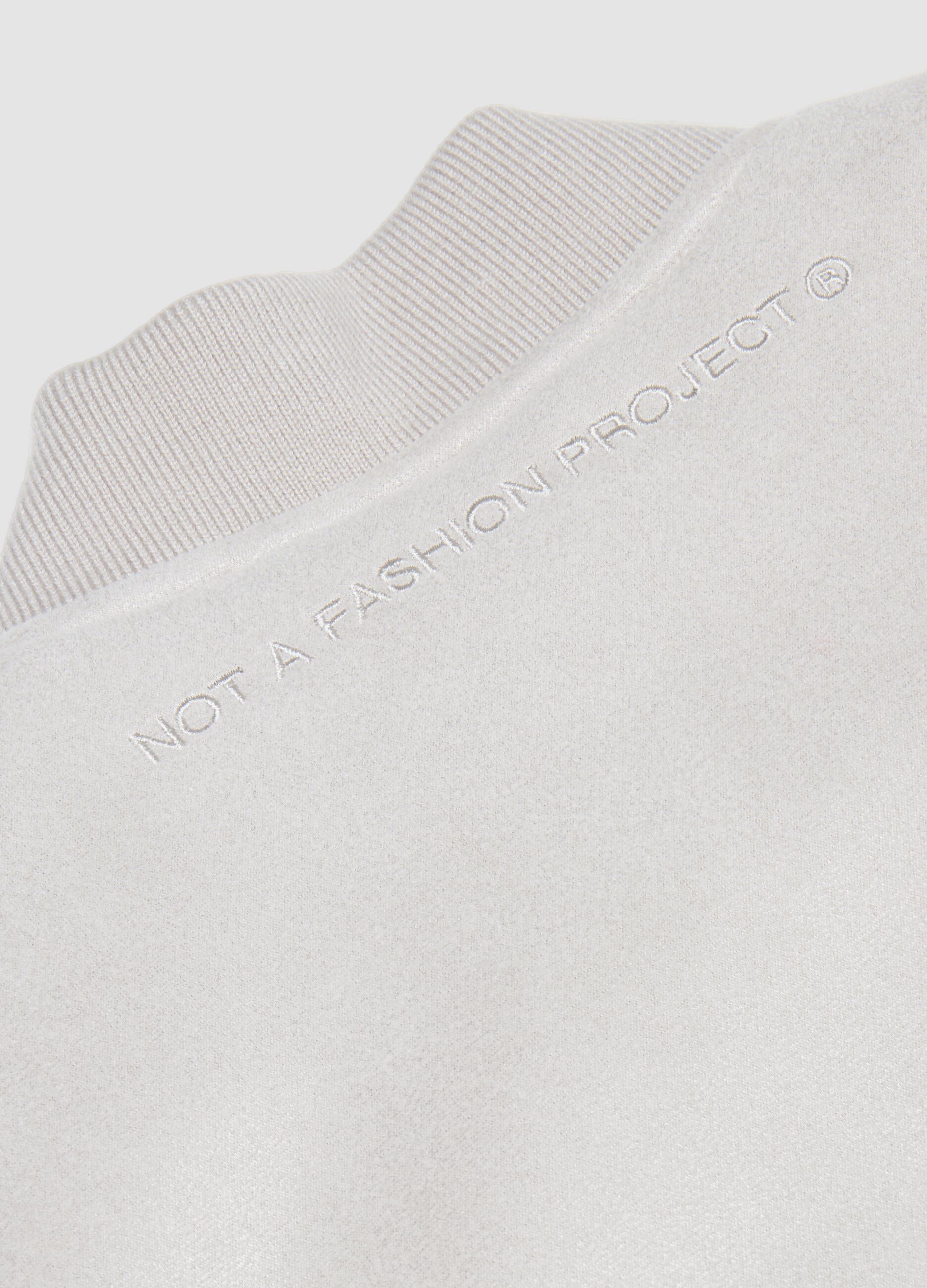 Faux Suede Bomber Jacket &ndash; Light Beige