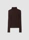 Brown ribbed viscose-blend turtleneck jumper_2