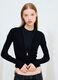 Black Ribbed Knit Full-Zip_1