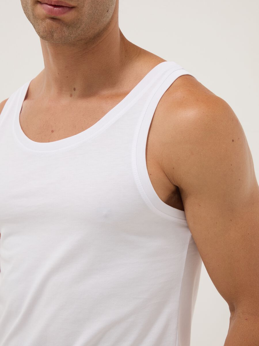 White Supima cotton vest top, regular fit_3