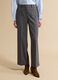 Grey flared formal trousers in stretch viscose_1