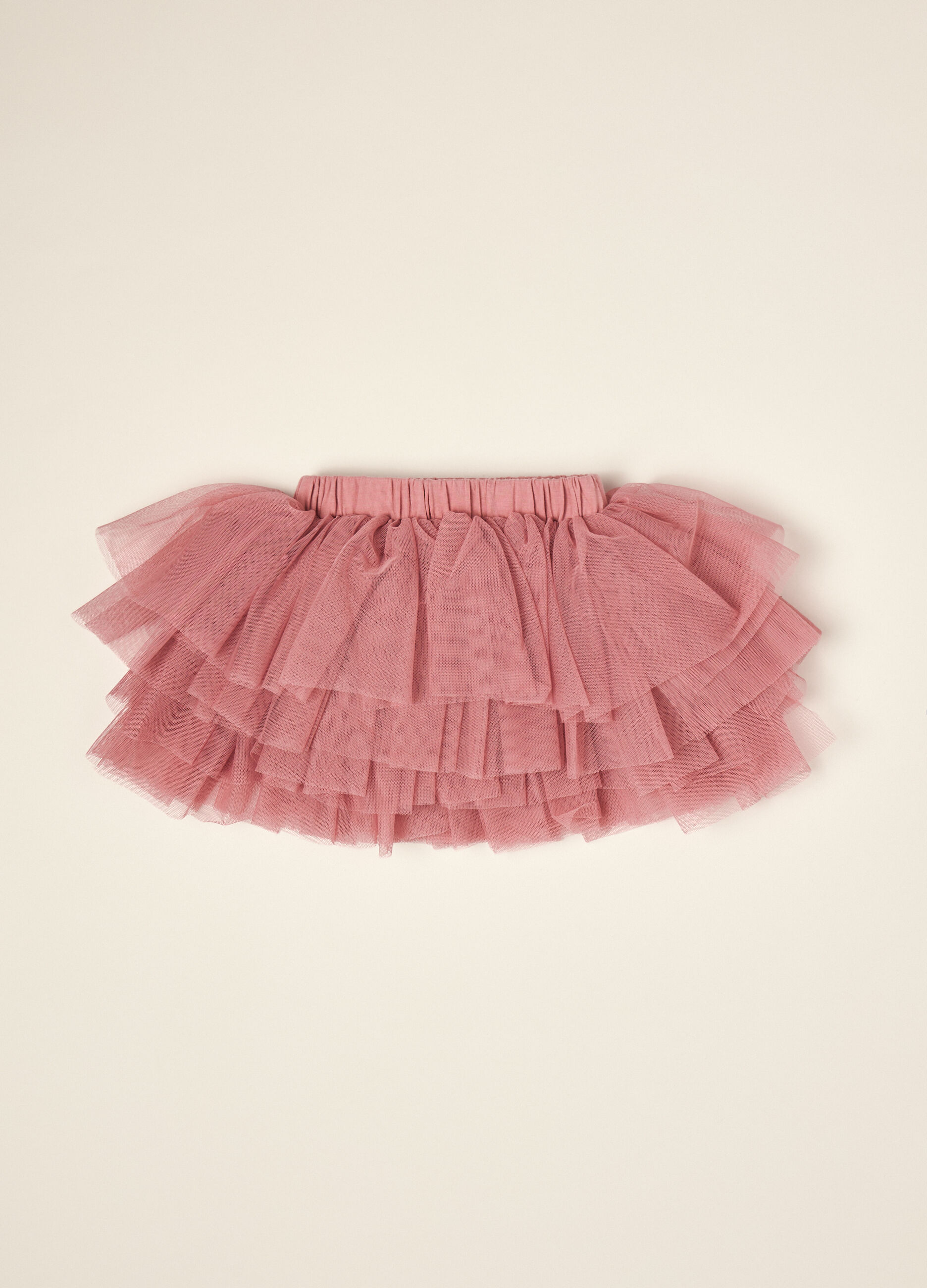 Pink ruffled skirt
