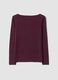 T-shirt viola in modal elasticizzato con girocollo regular fit_2