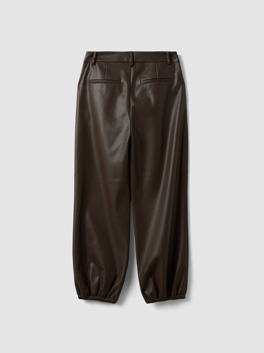 Brown barrel-fit trousers with regular waist_6