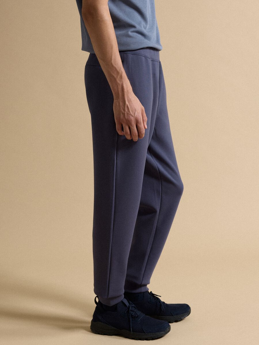 Blue regular-fit joggers in Easy Dry stretch fabric_2