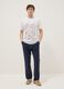 White pure cotton T-shirt with front print, regular fit_0