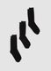 3-pack of black mid-calf socks in stretch organic cotton_0