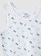 2-pack of green and white organic cotton racer vests with print_2