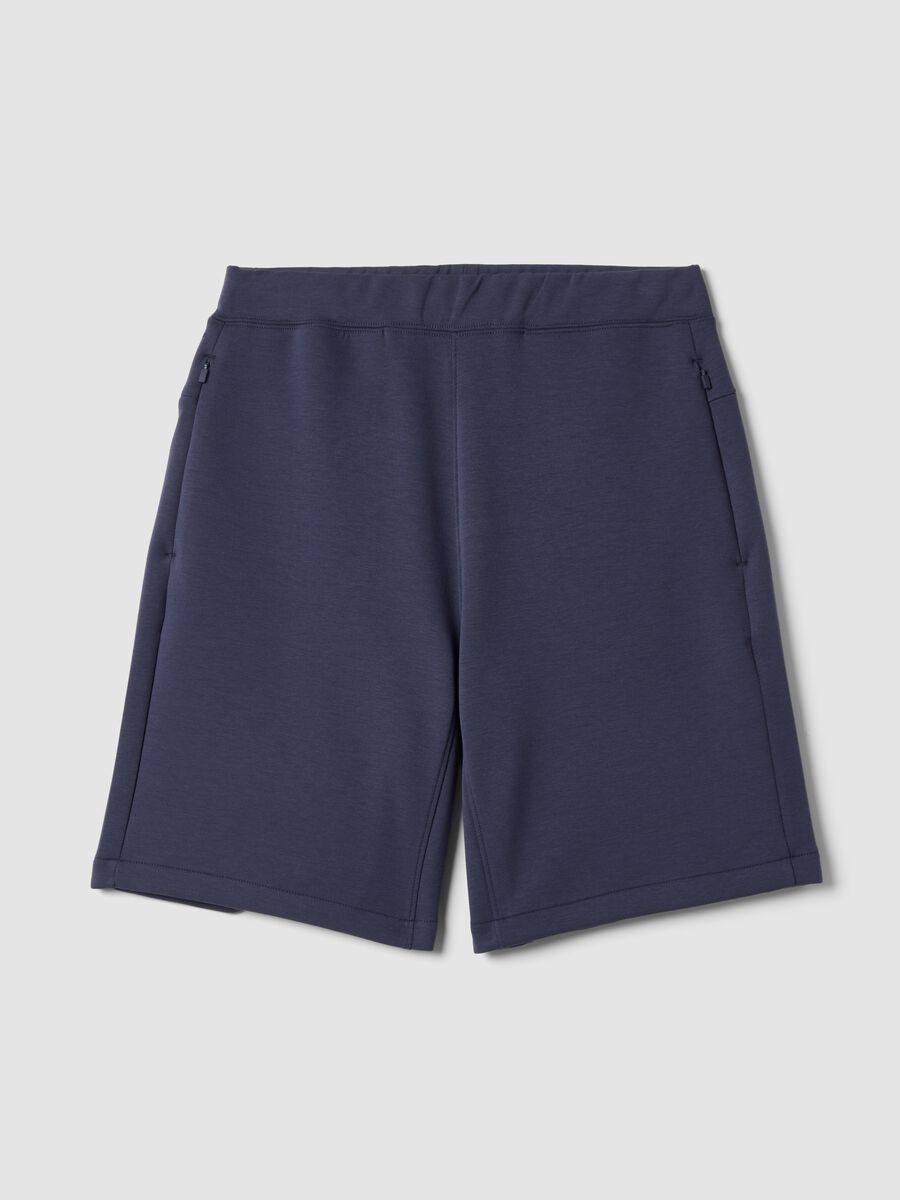 Breathable blue 2-way stretch shorts_4