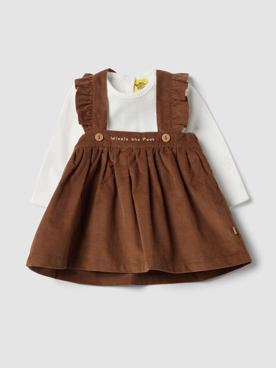 White pure organic cotton set with Winnie the Pooh print_0